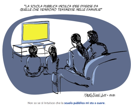 Mauro Biani_vignetta sulla scuola pubblica