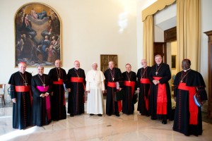 Papa Francesco con i Cardinali