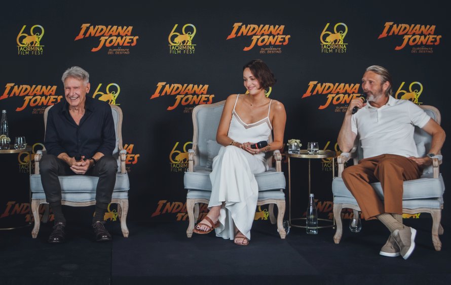 Harrison Ford, Phoebe Waller-Bridge e Mads Mikkelsen all'anteprima nazionale di Indiana Jones 5 - Taormina Film Festival 2023